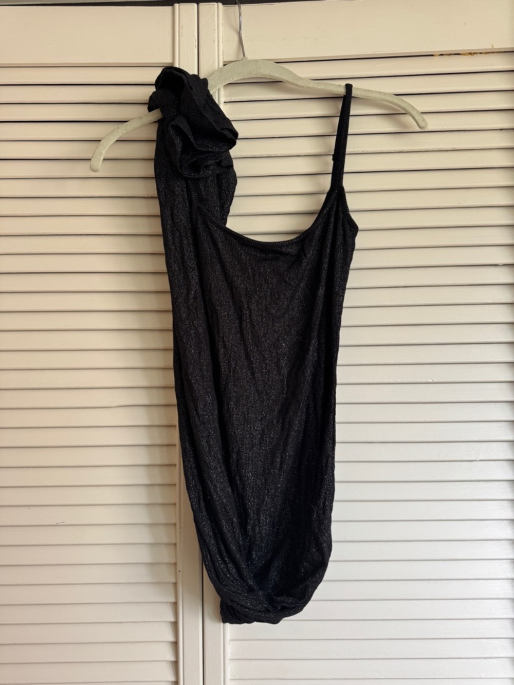 SKIMS Black Shimmer Slip Maxi Dress - Picture 3 of 6